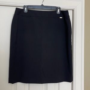 Tahari black skirt flap opening in the back